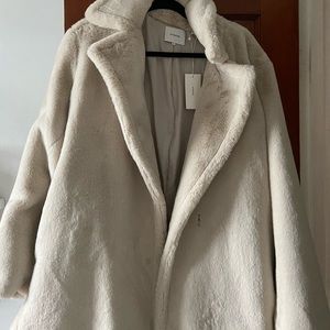Cream Faux Fur Coat